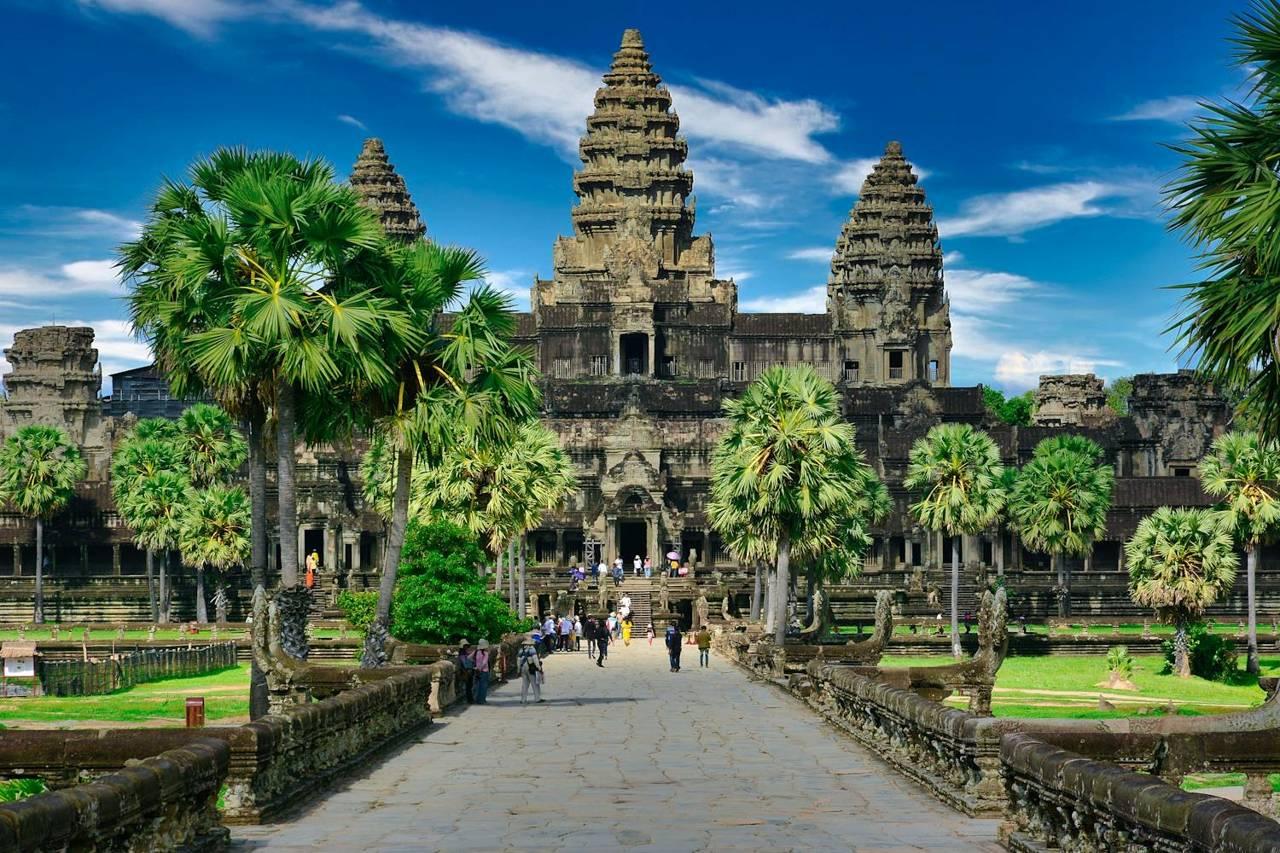 Traveller exploring a famous destination abroad